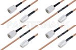 高可靠性 MIL-SPEC 系列,M39012/02-0503 转 M39012/01-0503 电缆组件, M17/128-RG400