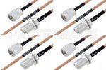 高可靠性 MIL-SPEC 系列,M39012/03-0503 转 M39012/01-0503 电缆组件, M17/128-RG400