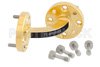 WR-12 Instrumentation Grade Waveguide H-Bend with UG-387/U Flange Operating from 60 GHz to 90 GHz