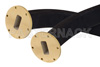 WR-137 Twistable Flexible Waveguide 36 Inch, UG-344/U Round Cover Flange Operating From 5.85 GHz to 8.2 GHz