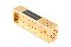 WR-15 Waveguide 10 dB Broadwall Coupler, UG-385/U Round Cover Flange, H-Plane Coupled Port, 50 GHz to 75 GHz, Brass Copper