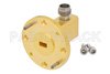 WR-19 UG-383/U-Mod Round Cover Flange to 1.85mm Female Waveguide to Coax Adapter Operating from 40 GHz to 60 GHz