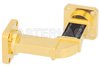WR-42 Instrumentation Grade Waveguide H-Bend with UG-595/U Flange Operating from 18 GHz to 26.5 GHz