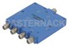 4 Way SMA Power Divider From 12 GHz to 18 GHz Rated at 30 Watts