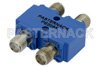 90 Degree SMA Hybrid Coupler From 6 GHz to 12.4 GHz Rated to 100 Watts