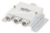 3 Way 4.1/9.5 Mini DIN Power Divider From 698 MHz to 2.7 GHz Rated at 30 Watts
