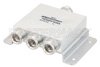 3 Way 4.1/9.5 Mini DIN Power Divider From 698 MHz to 2.7 GHz Rated at 30 Watts