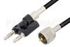 UHF Male to Banana Plug Cable 72 Inch Length Using RG58 Coax