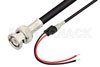 BNC Male to Unterminated Lead Cable 60 Inch Length Using 75 Ohm RG59 Coax