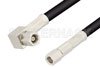 SMC Plug to SMC Plug Right Angle Cable Using RG58 Coax, RoHS