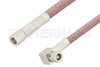 SMC Plug to SMC Plug Right Angle Cable Using RG142 Coax, RoHS