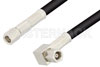 SMC Plug to SMC Plug Right Angle Cable Using RG223 Coax