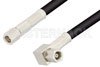 SMC Plug to SMC Plug Right Angle Cable Using RG223 Coax, RoHS