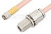 SMA Male to N Female Bulkhead Cable Using RG401 Coax, RoHS