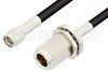 SMA Male to N Female Bulkhead Cable Using 53 Ohm RG55 Coax