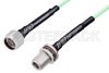 N Male to N Female Bulkhead Cable Using PE-P142LL Coax