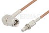 SMC Plug Right Angle to SMC Jack Bulkhead Cable Using RG178 Coax