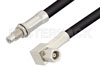 SMC Plug Right Angle to SMC Jack Bulkhead Cable Using RG223 Coax