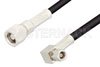 SMC Plug to SMC Plug Right Angle Cable Using PE-B100 Coax