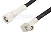 SMC Plug to SMC Plug Right Angle Cable Using PE-B100 Coax
