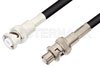 MHV Male to SHV Plug Cable Using 93 Ohm RG62 Coax
