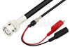 BNC Male to Alligator Clip Cable 36 Inch Length Using 93 Ohm RG62 Coax