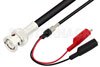 BNC Male to Alligator Clip Cable 60 Inch Length Using 93 Ohm RG62 Coax