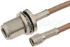 Reverse Polarity SMA Male to N Female Bulkhead Cable Using RG142 Coax