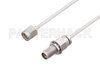 2.92mm Male to 2.92mm Female Bulkhead Cable Using PE-SR405FL Coax