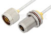 N Male to N Female Bulkhead Cable Using PE-SR402FL Coax