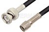 Reverse Polarity SMA Male to BNC Male Cable Using RG223 Coax, RoHS
