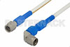 SMA Male to SMA Male Right Angle Precision Cable 6 Inch Length Using 150 Series Coax, RoHS