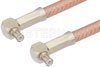 MCX Plug Right Angle to MCX Plug Right Angle Cable Using RG400 Coax