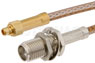 SMA Female Bulkhead to MMCX Plug Cable Using RG316 Coax