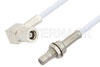 SMB Plug Right Angle to SMB Jack Bulkhead Cable Using RG188 Coax, RoHS