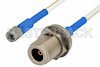 SMA Male to N Female Bulkhead Precision Cable 6 Inch Length Using 150 Series Coax, RoHS