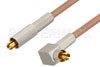 MC-Card Plug to MC-Card Plug Right Angle Cable Using RG178 Coax