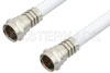 75 Ohm F Male to 75 Ohm F Male Cable Using 75 Ohm RG59-WHITE Coax, LF Solder