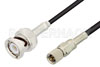 10-32 Male to BNC Male Cable Using RG174 Coax, LF Solder, RoHS