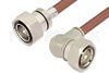 7/16 DIN Male to 7/16 DIN Male Right Angle Cable Using RG393 Coax