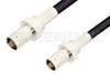 BNC Female to BNC Female Cable Using 75 Ohm RG59 Coax, RoHS