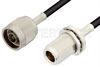 N Male to N Female Bulkhead Cable Using RG223 Coax