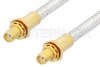 SMA Female Bulkhead to SMA Female Bulkhead Cable Using PE-SR401FL Coax
