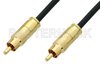 75 Ohm RCA Male to 75 Ohm RCA Male Cable Using 75 Ohm PE-B159-BK Black Coax