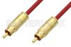 75 Ohm RCA Male to 75 Ohm RCA Male Cable Using 75 Ohm PE-B159-RD Red Coax