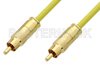 75 Ohm RCA Male to 75 Ohm RCA Male Cable Using 75 Ohm PE-B159-YW Yellow Coax