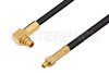 MMCX Plug to MMCX Plug Right Angle Cable Using PE-C100-LSZH Coax