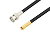 BNC Male to SMA Male Low Loss Cable Using PE-C240 Coax , LF Solder