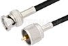 UHF Male to BNC Male Cable Using PE-C195 Coax