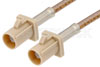 Beige FAKRA Plug to FAKRA Plug Cable Using RG316 Coax
